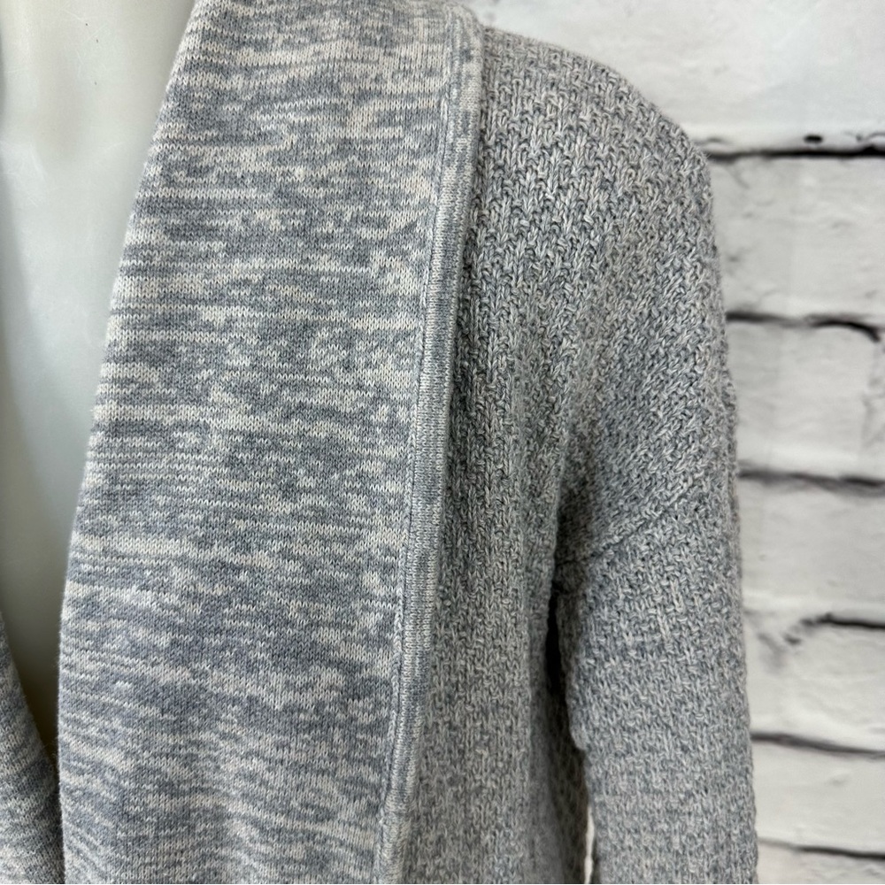DAKINI Open Cardigan Sz S Thumb Grips Grips Wool Nylon Blend Gray Cable … - Picture 4 of 11